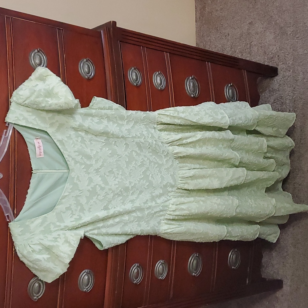 Ivy City Co, 8, Elegant Mint Green Lace Tiered Dress, NWT - Picture 10 of 10